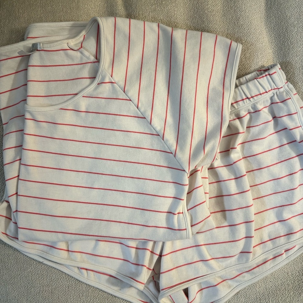 Lake Women’s Pajamas Set - Red and White